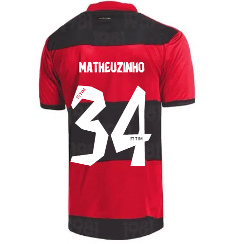 2021/22 Flamengo Home Kit Soccer Jersey MATHEUZINHO #34